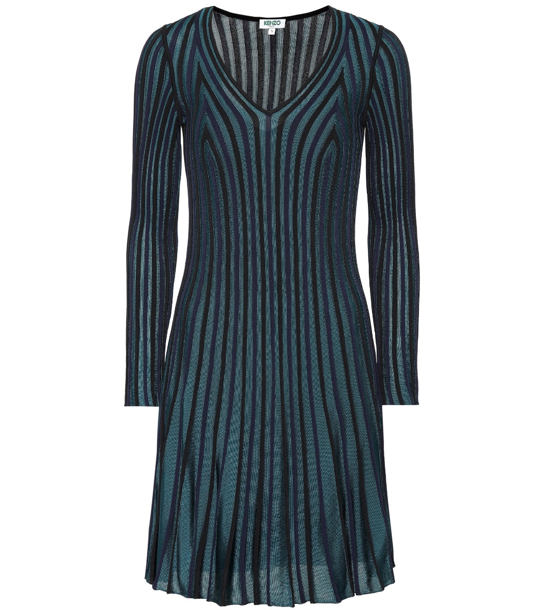 KENZO Pleated knit dress